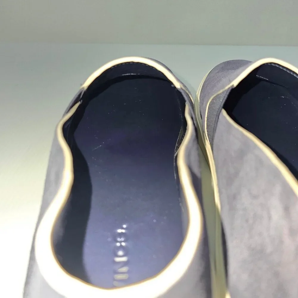 Vince Blair Loafer Sneaker Womens 10 Blue Ink Suede Slip On Casual Designer NEW - Picture 10 of 14